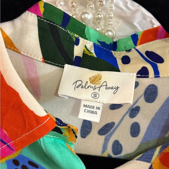 Bright Tropical Print Long-Sleeve Shirt - Multicolor - Picture 2 of 4